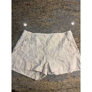 L'Agence Womens Shorts Oat Jude 100% Linen Sailor Shorts Size 31 High Rise‎